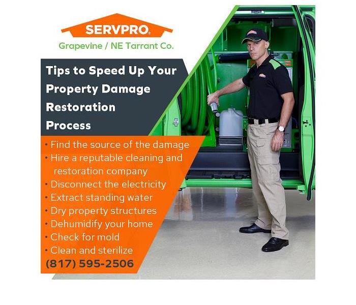 SERVPRO technician with equipment