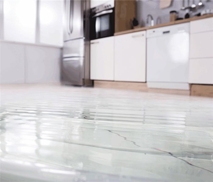 water leak from kitchen appliance