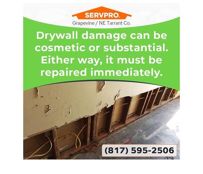 Damaged drywall